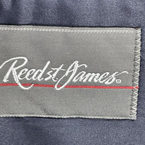 Reed St James Navy Gold 2 Button Vented Easy Care Sports Coat Blazer USA Size 44 - Picture 3 of 11